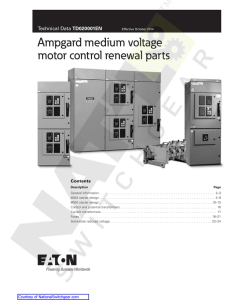 Ampgard medium voltage motor control renewal parts