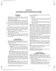 elevators and conveying systems