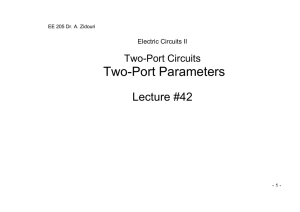 Two-Port Parameters