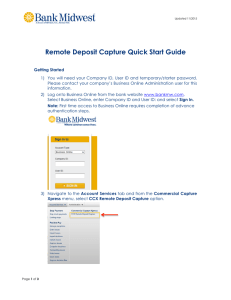 BMW Remote Deposit Quick Start Guide FINAL