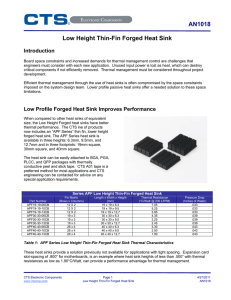AN1018 Low Height Thin-Fin Forged Heat Sink