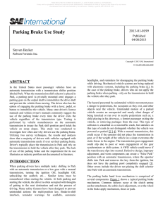 Parking Brake Use Study