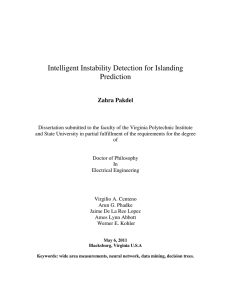 Intelligent Instability Detection for Islanding Prediction