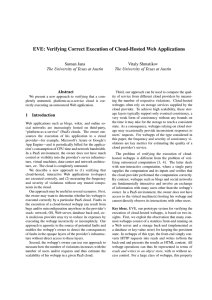 EVE: Verifying Correct Execution of Cloud