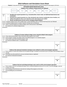 Software Design Score Sheet