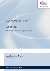 XE166/XC2000 Pin Configuration, Power Supply and Reset