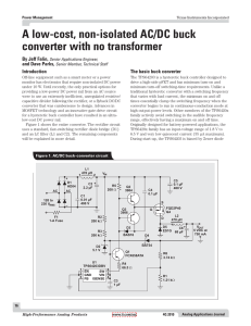 A low-cost, non-isolated AC/DC buck converter