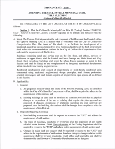 the Uptown Planning Area in a manner family or constructed using