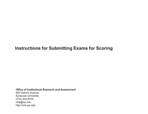 Instructions for Submitting Exams for Scoring