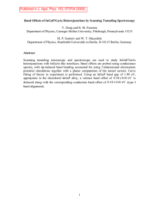 Band Offsets of InGaP/GaAs Heterojunctions