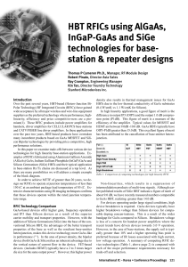 HBT RFICs using AlGaAs, InGaP-GaAs and SiGe technologies for