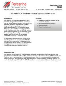 Application Note The PE42524 40 GHz SPDT Substrate Carrier