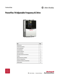 PowerFlex 70 Adjustable Frequency AC Drive Technical Data