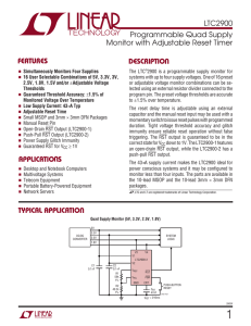 LTC2900 - Programmable Quad Supply Monitor with Adjustable