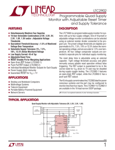 LTC2902 - Programmable Quad Supply Monitor with Adjustable