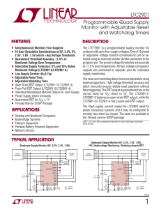 LTC2901 - Programmable Quad Supply Monitor with Adjustable