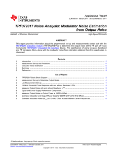 TRF372017 Noise Analysis (Rev. A)