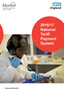 2016/17 National Tariff Payment System