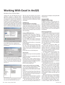 Working with Excel in ArcGIS