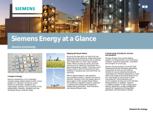 Answers for energy: Siemens Energy at a Glance