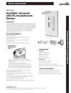 SureSlide® Universal LED/CFL/Incandescent Dimmer