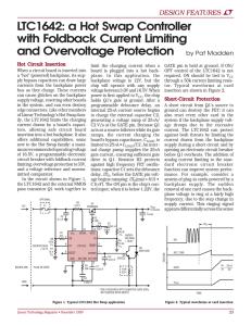 Nov 1999 LTC1642: a Hot Swap Controller with Foldback Current