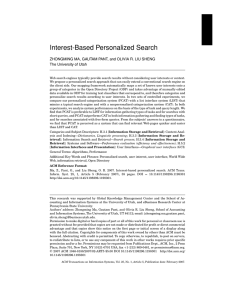 Interest-Based Personalized Search