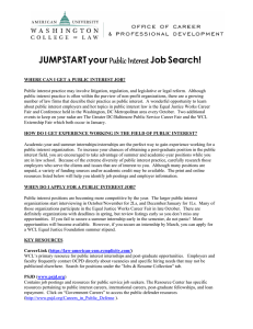 JUMPSTART your Public Interest Job Search!