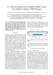 A 1-Watt Ku-Band Power Amplifier MMIC Using Cost