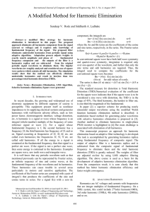 A Modified Method for Harmonic Elimination