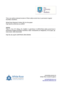 Rotor eddy-current loss in permanent magnet brushless machines