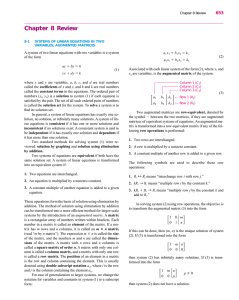 Chapter Review Summaries