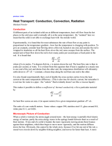 Heat Transport: Conduction, Convection, Radiation
