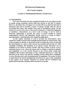 Lecture 03 Fundamental Electric Circuit Laws Full