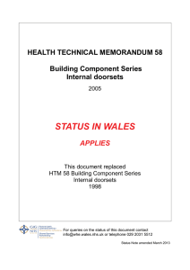 HTM 58 - Health in Wales