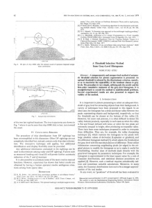 A Tlreshold Selection Method from Gray-Level