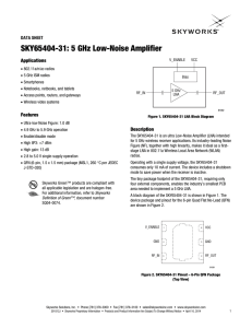 SKY65404-31: 5 GHz Low-Noise Amplifier