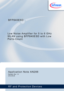 AN288 Low Noise Amplifier for 5 to 6 GHz WLAN using