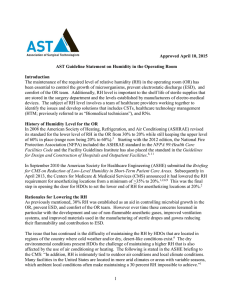 Guideline Statement on Humidity in the OR