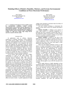 Modeling Effects of Relative Humidity, Moisture, and Extreme