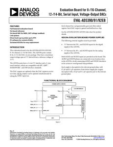 EVAL-AD5390/91/92EB Evaluation Board for 8-/16