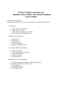 RSO Medical Emphasis Outline - Nevada Technical Associates, Inc.