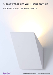 sl2882 wedge led wall light fixture