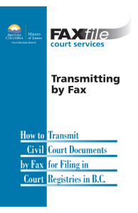 Transmitting by Fax