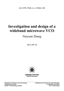 Investigation and design of a wideband microwave VCO