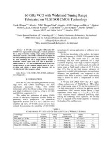 60 GHz VCO with Wideband Tuning Range Fabricated on VLSI SOI