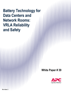 Battery Technology for Data Centers and Network Rooms: VRLA