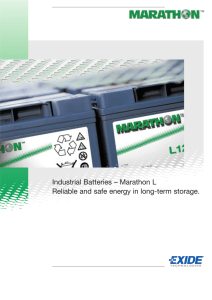 Industrial Batteries – Marathon L Reliable and safe energy in long