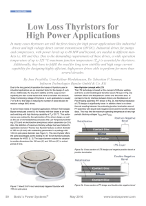 Low Loss Thyristors for High Power Applications