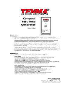 Compact Test Tone Generator